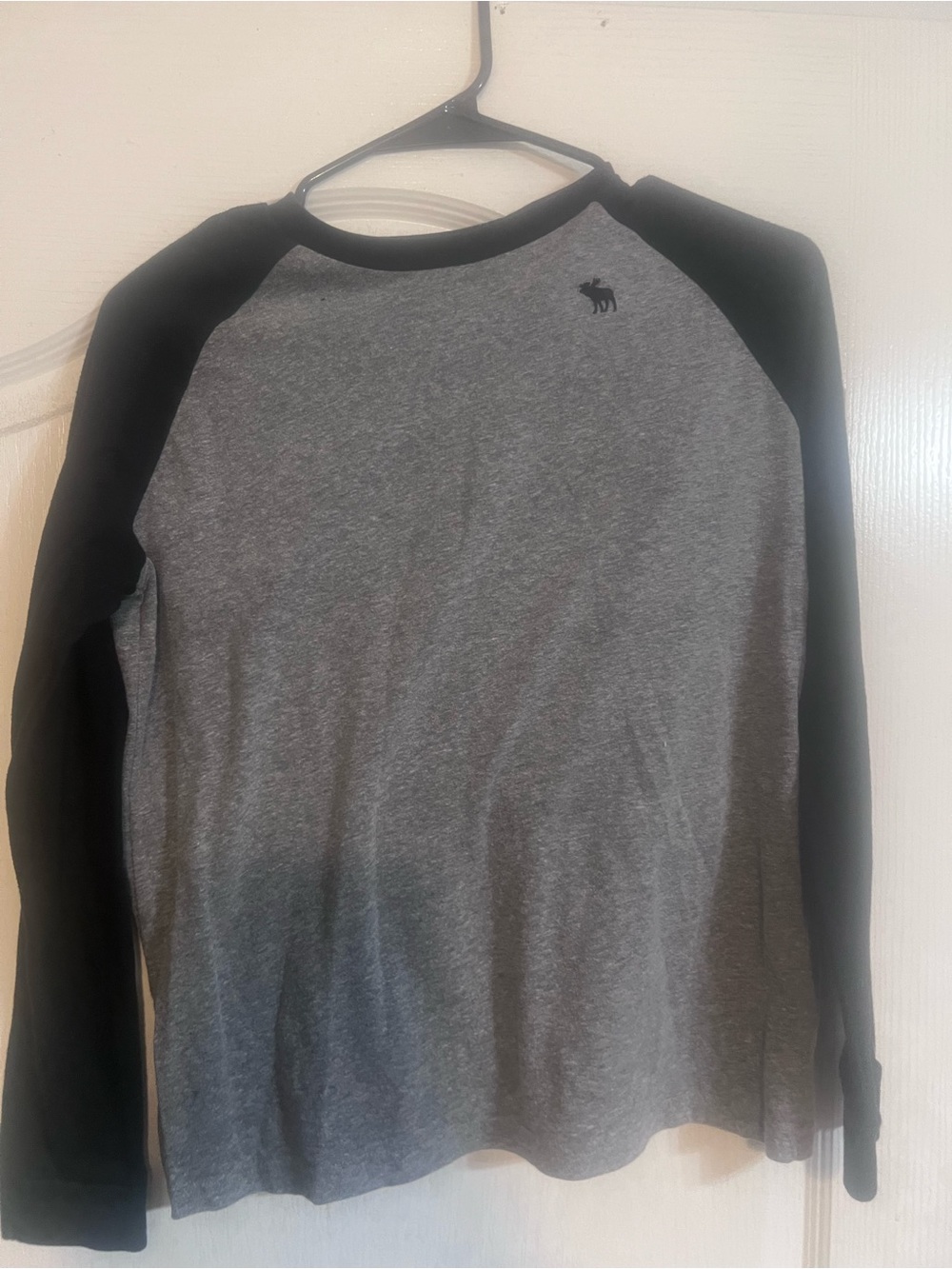 abercrombie kids Gray and Black Raglan Long Sleeve Tee